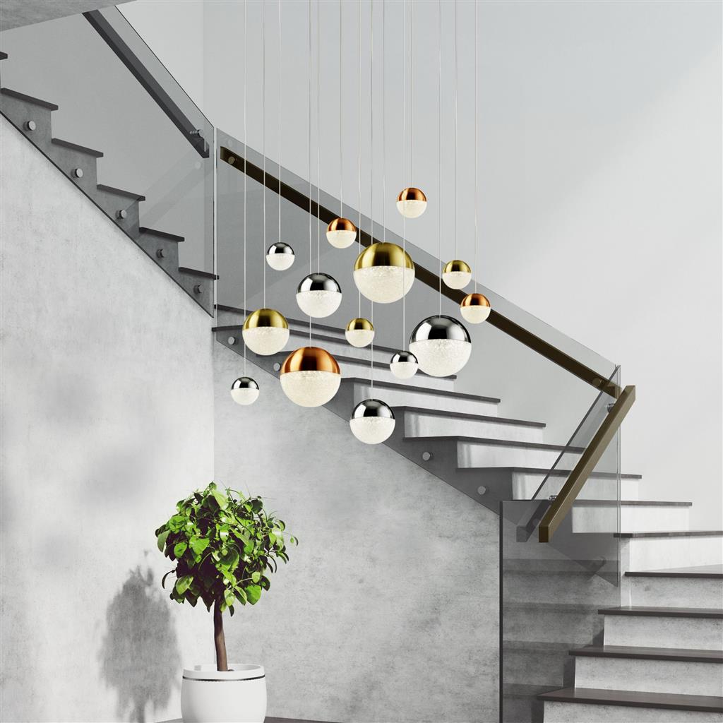 Milton 14Lt Multi-drop Ceiling Light Chrome - Comet Lighting