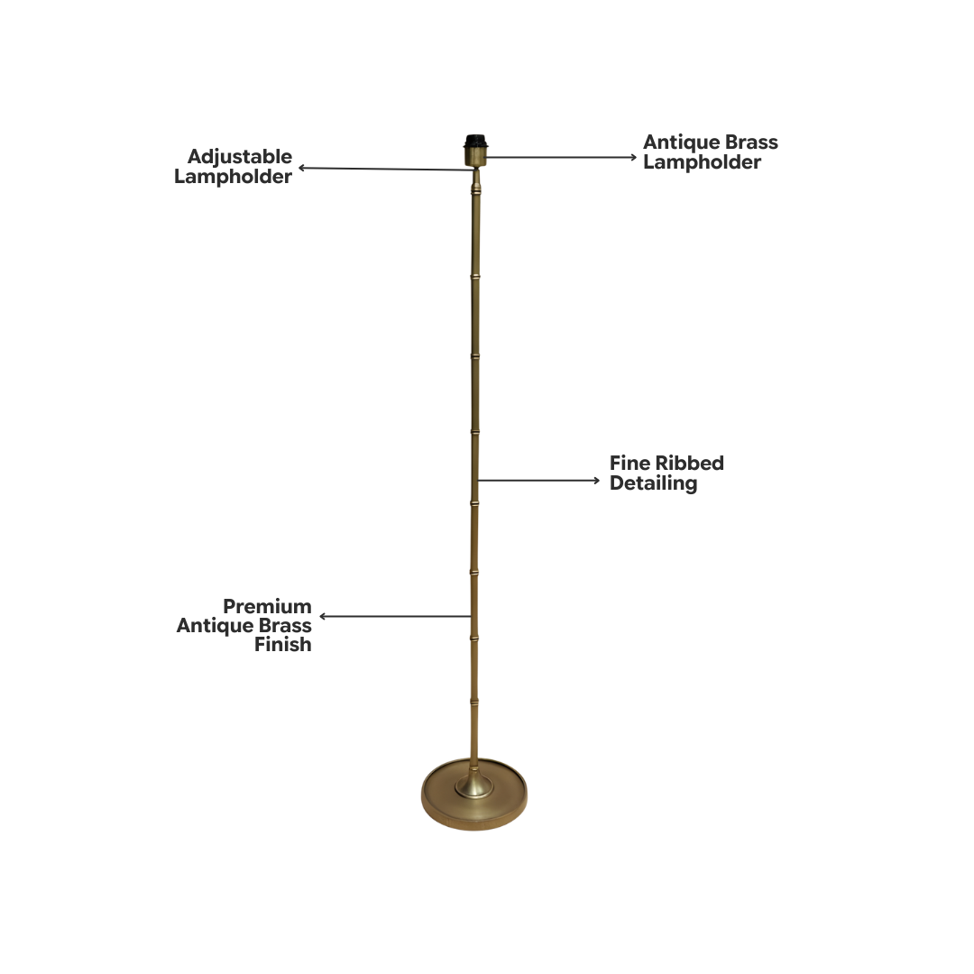 AARTIN Pixie Metal Floor Lamp With Mint Blossom Lampshade
