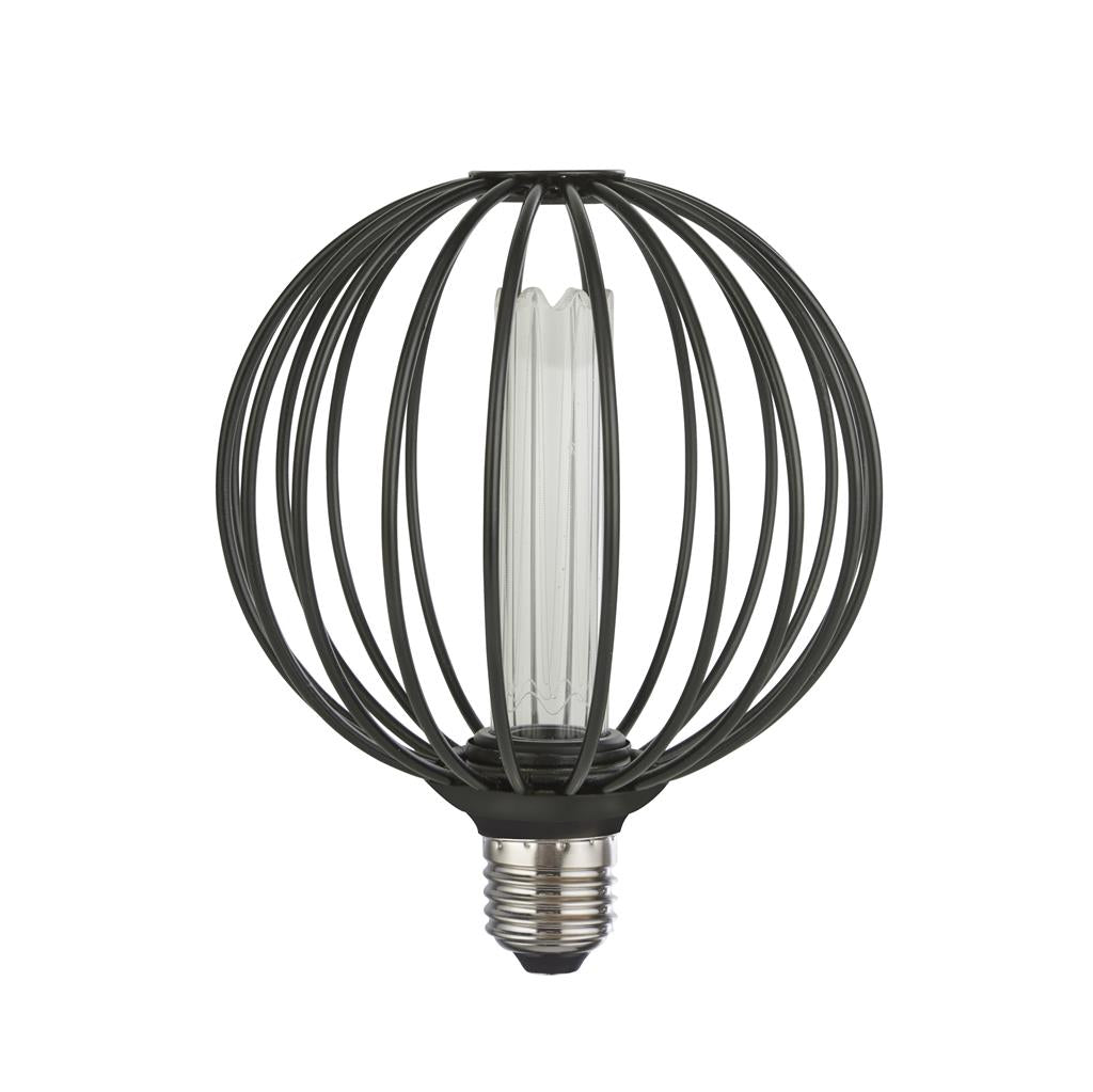 Globe Lamp - Black Metal - Comet Lighting