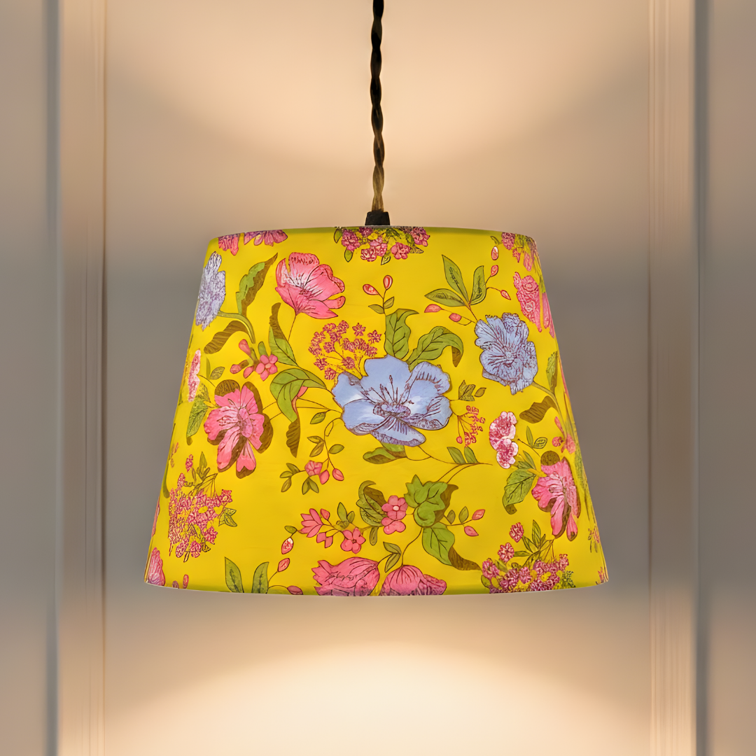 AARTIN 35 CM Citrus Bouquet Cotton Lampshade - Straight Empire ( Shade Only )