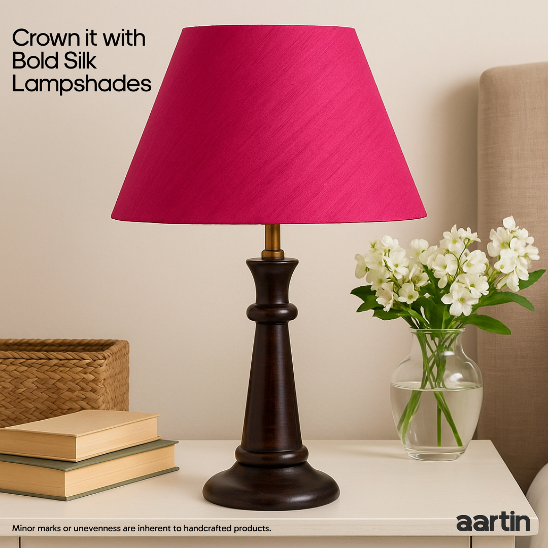 AARTIN FABLE TABLE LAMP IN WOOD WITH DARK BROWN FINISH (BASE ONLY)