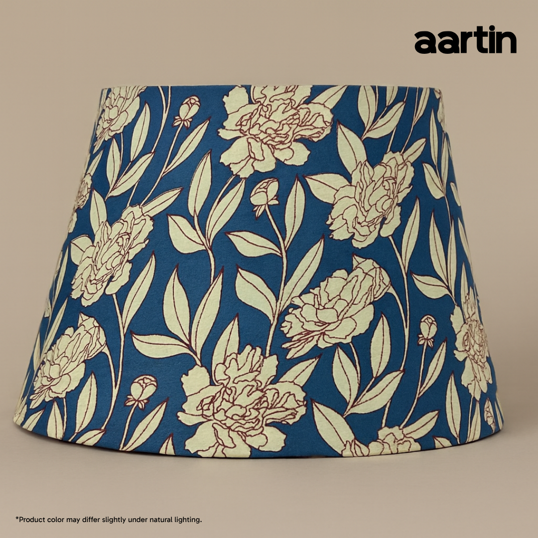 AARTIN 40 CM OCEAN PETALS STRAIGHT EMPIRE ROLLED LAMPSHADE IN COTTON