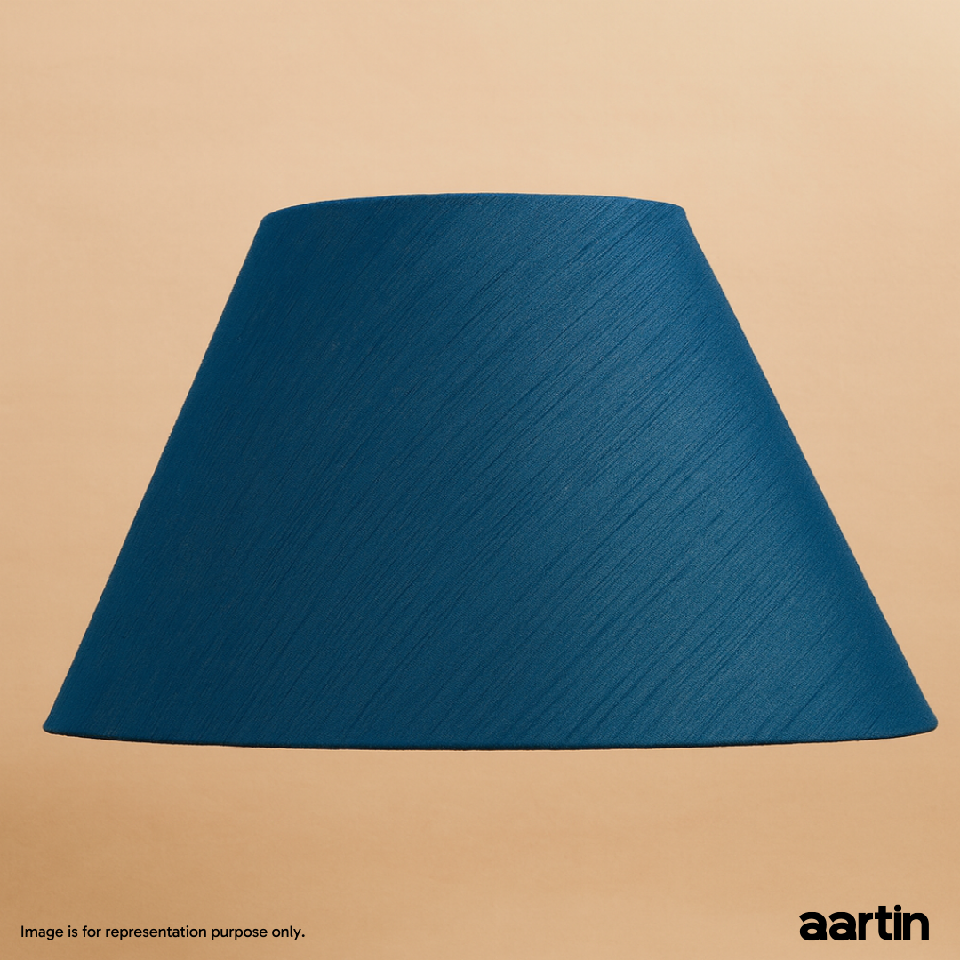 AARTIN EMPIRE ROLLED LAMPSHADE IN BLUE SILK