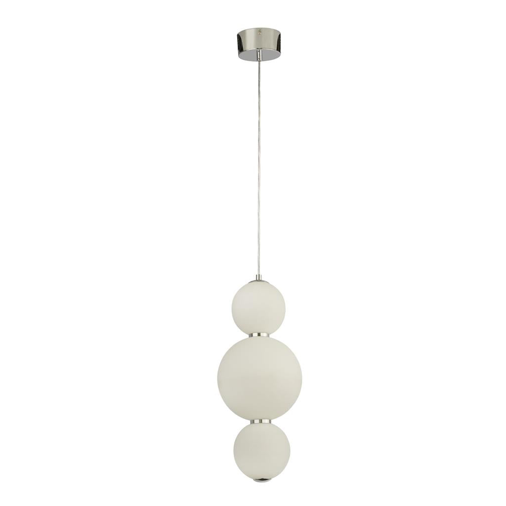 Exton 2Lt LED Pendant Ceiling Light Chrome - Comet Lighting