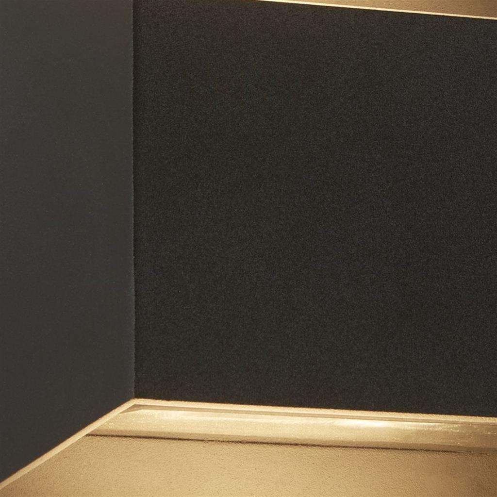 Delaware 2Lt Wall Light - Black Metal & Glass - Comet Lighting