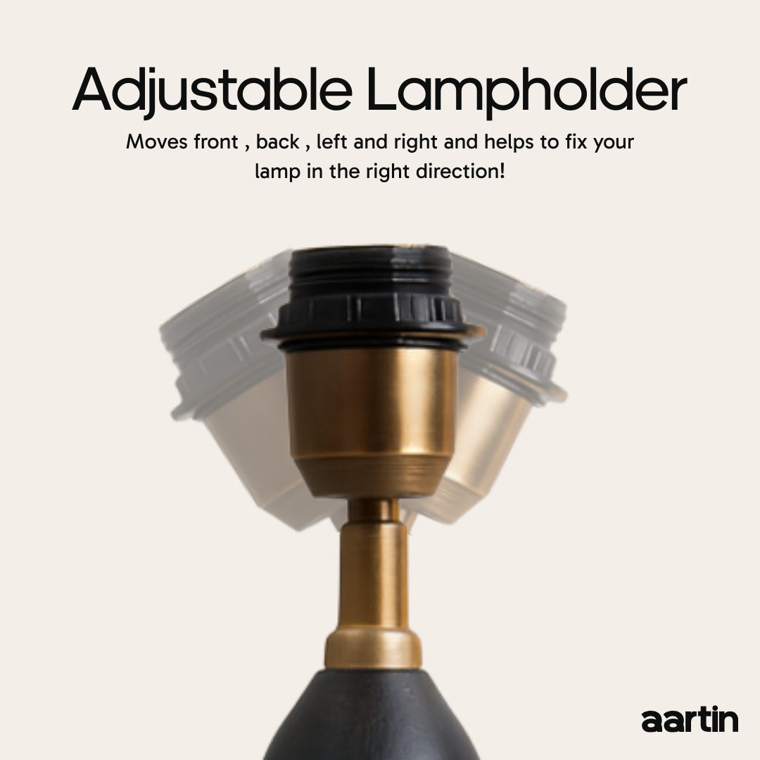 AARTIN FABLE TABLE LAMP IN WOOD WITH DARK BROWN FINISH (BASE ONLY)