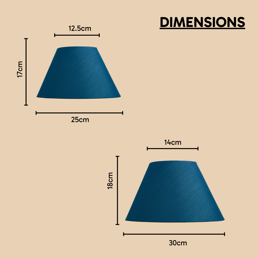 AARTIN EMPIRE ROLLED LAMPSHADE IN BLUE SILK