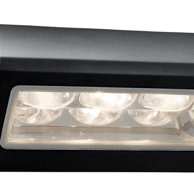 Searchlight Peru Outdoor Wall Light - Black & Glass Diffuser