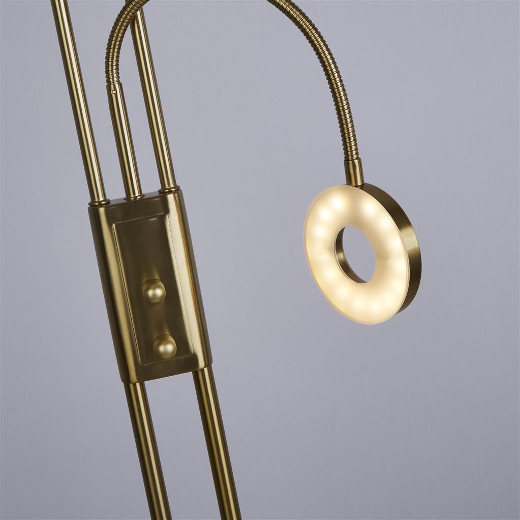 Mother & Child Floor Lamp - Satin Brass Metal - Comet Lighting