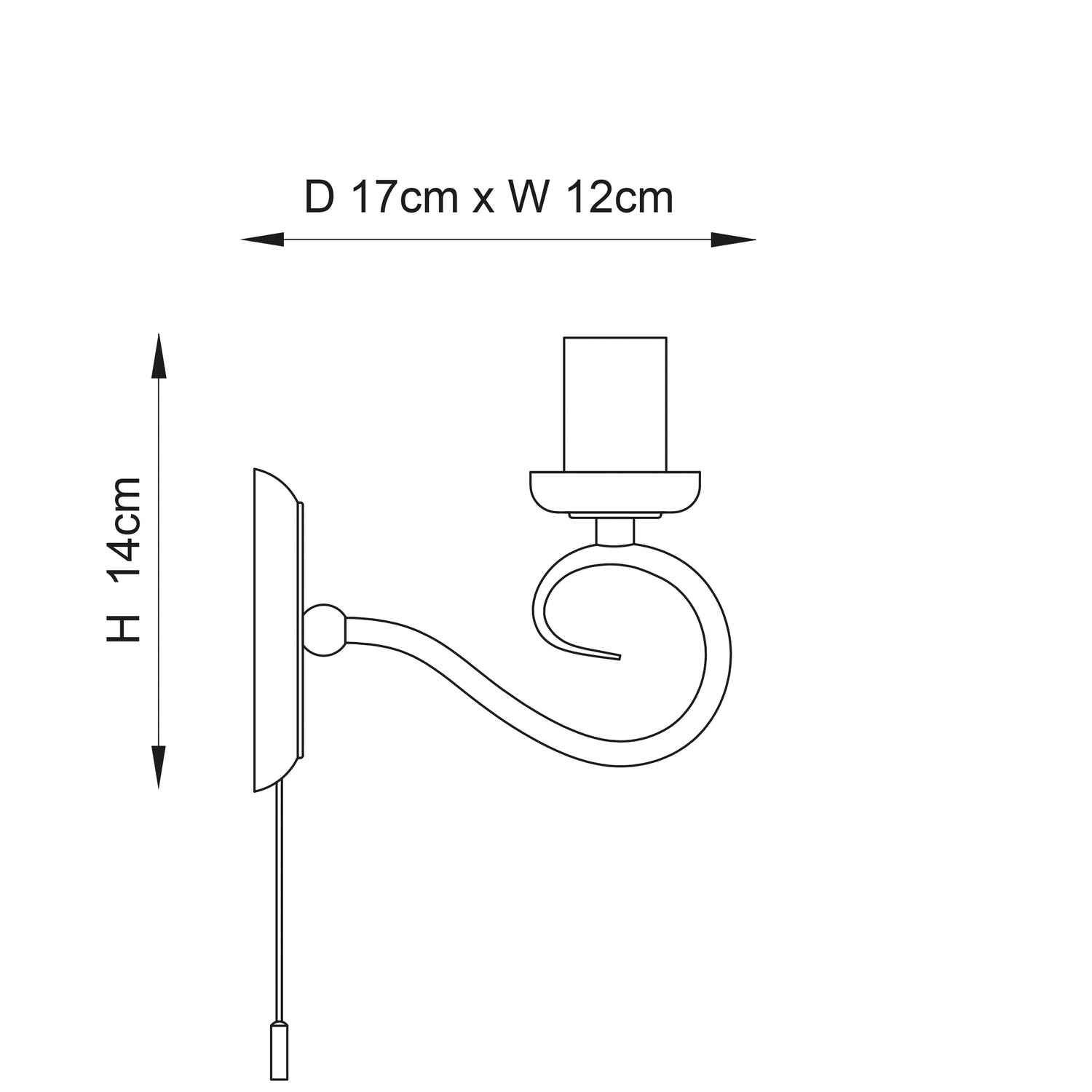 Trafford 1-Light Wall Light Antique Brass - Comet Lighting