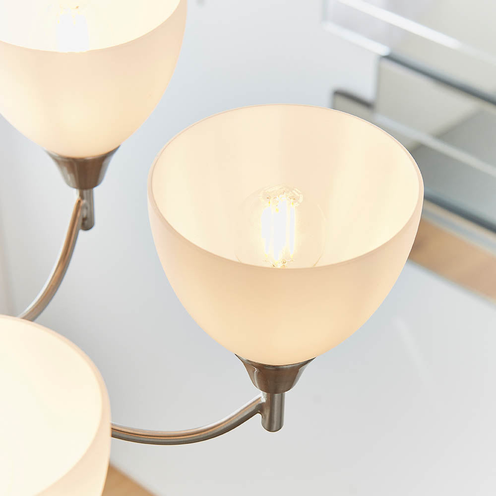 Alton 5-Light Pendant Ceiling Light Satin Chrome - Comet Lighting