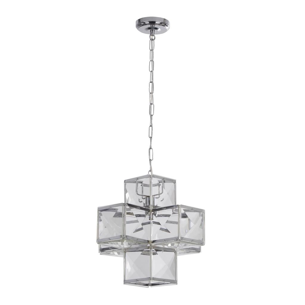 Drewe 1Lt Pendant Ceiliung Light Chrome - Comet Lighting
