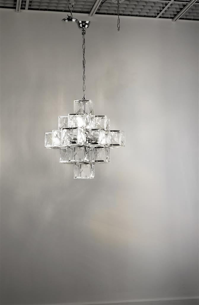 Drewe 7Lt Pendant Ceiling Light Chrome - Comet Lighting