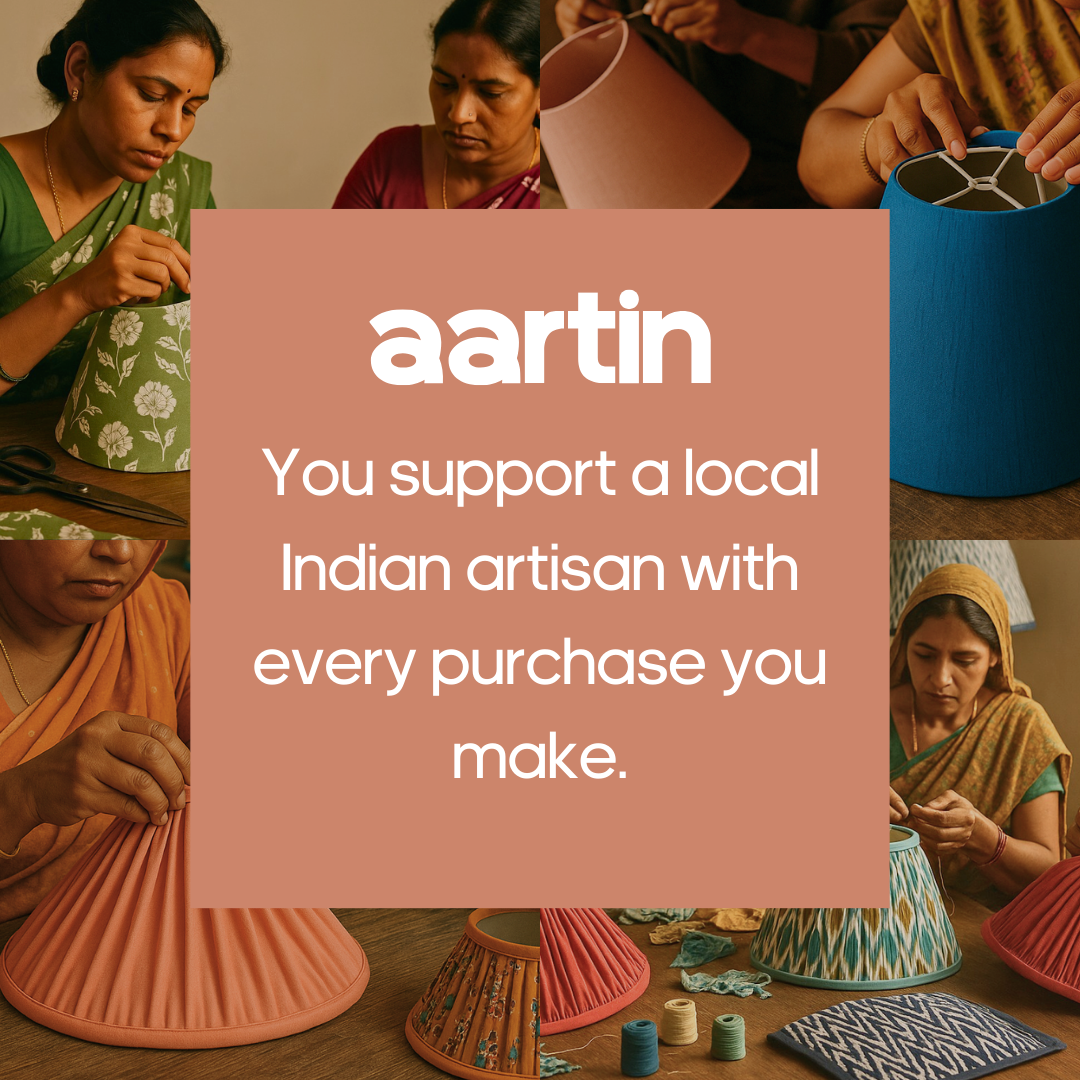 AARTIN Straight Empire Rolled Lampshade in Light Pink Silk