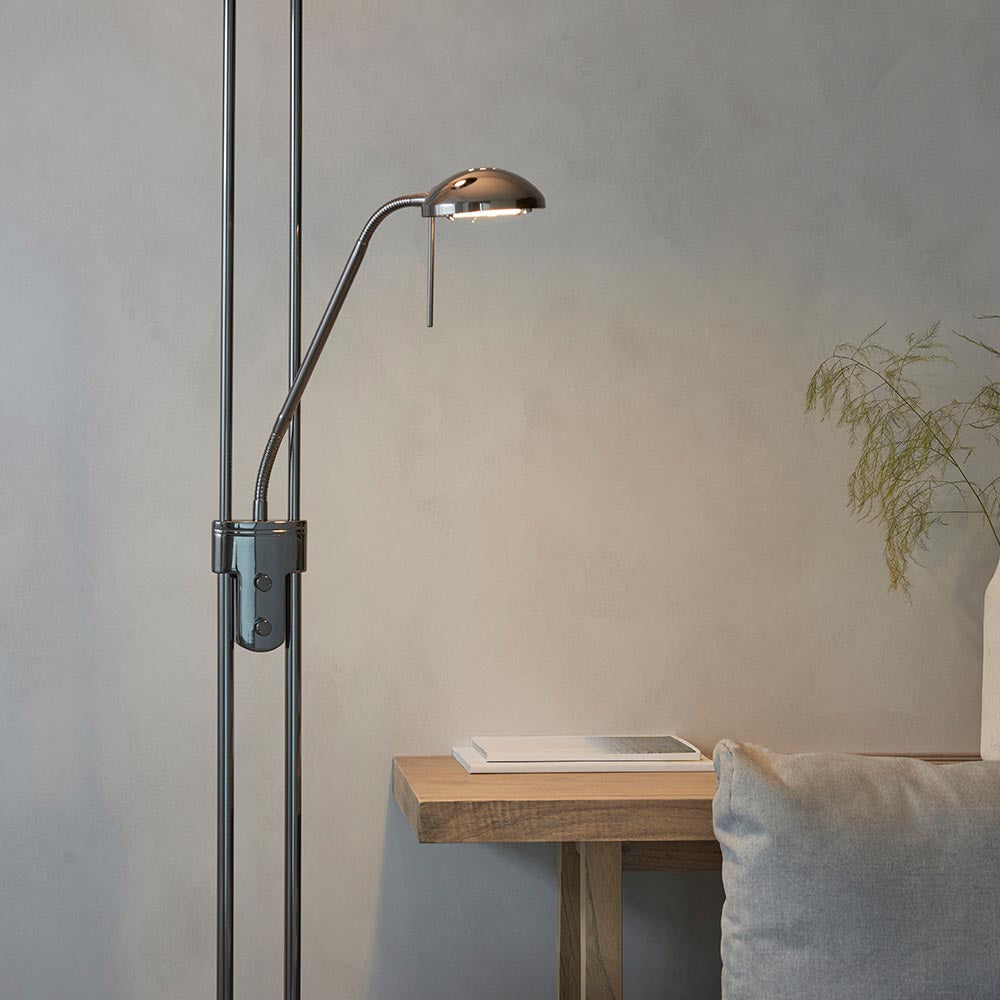 Rome Mother & Child Task Floor Lamp Gunmetal - Comet Lighting