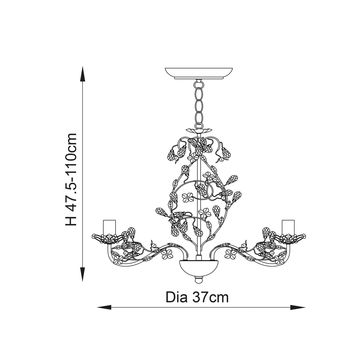 Lullaby 3-Light Pendant Ceiling Light - Comet Lighting