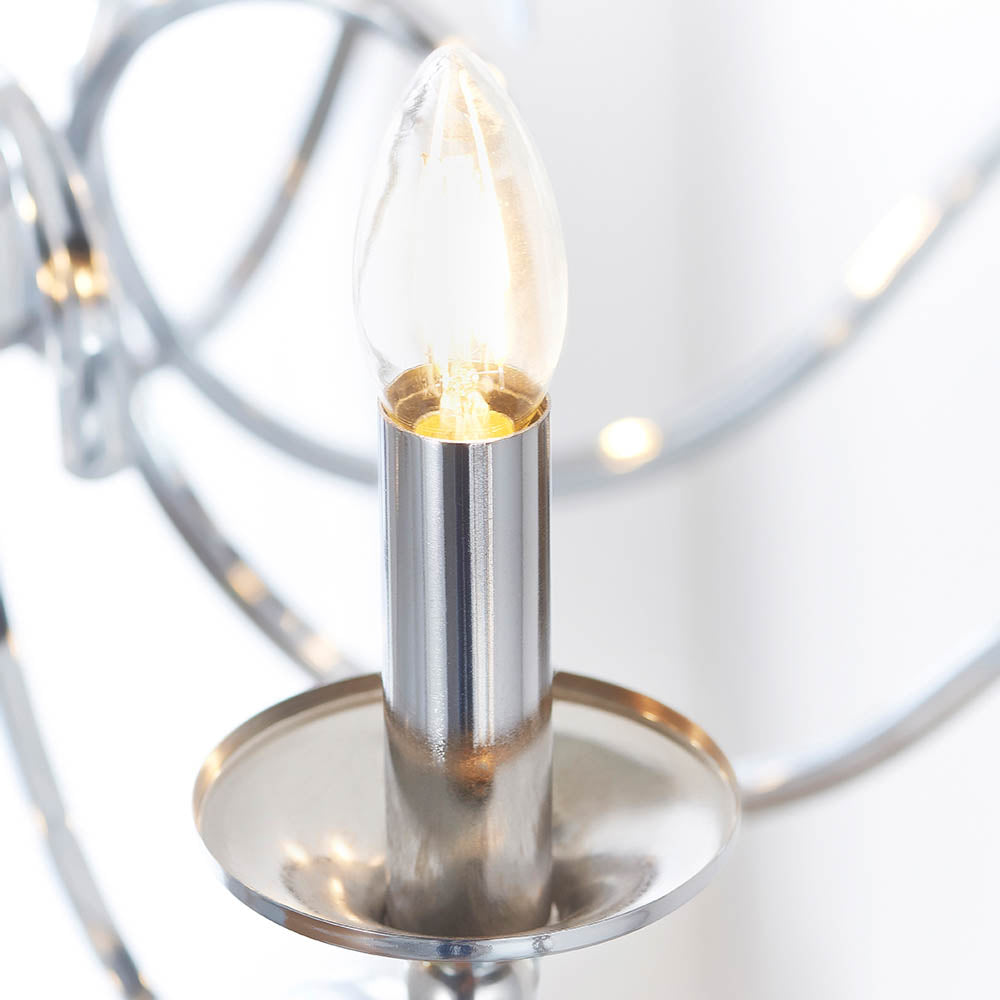 Kora 8-Light Pendant Ceiling Light Chrome - Comet Lighting