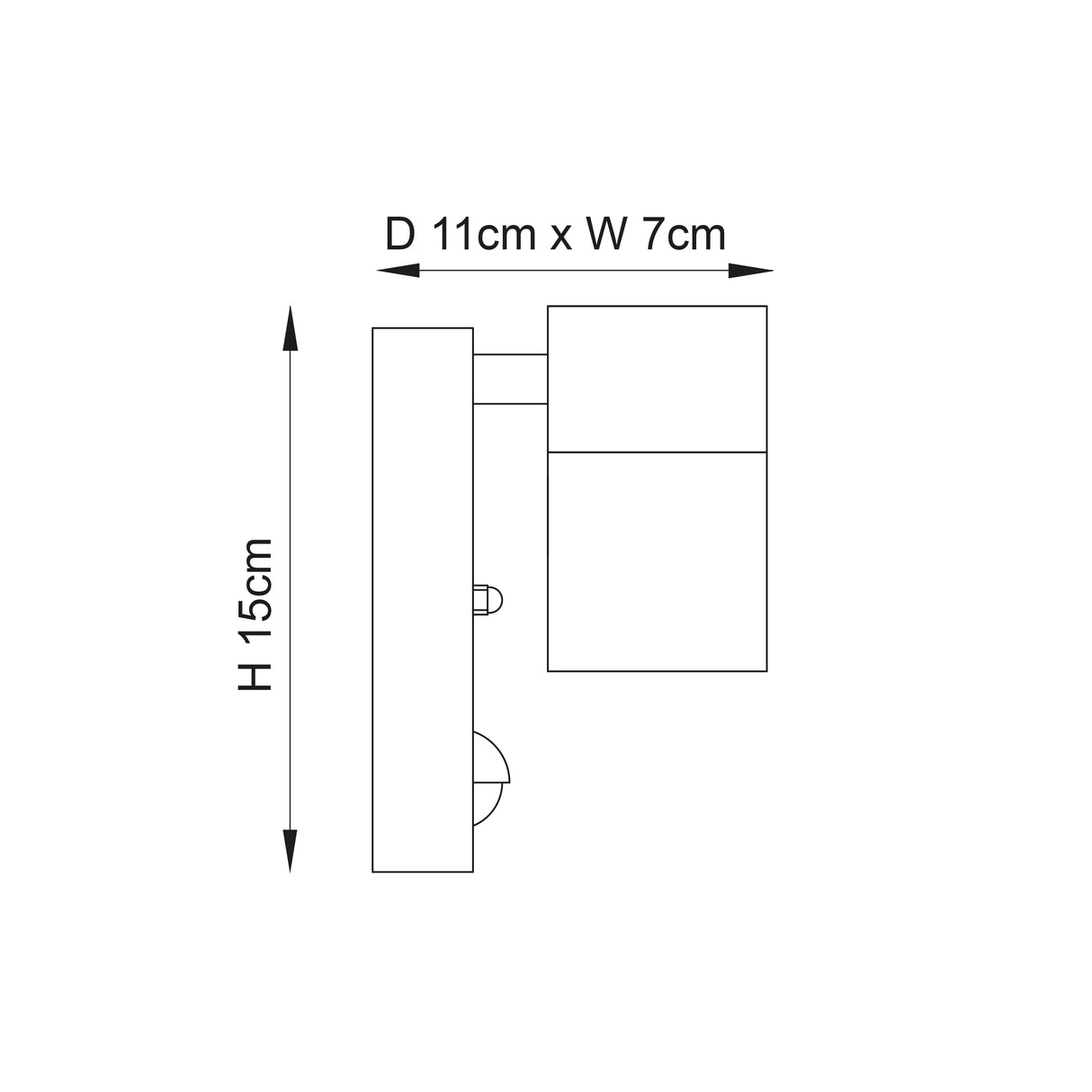 Canon PIR 1-Light Outdoor Wall Light - Comet Lighting