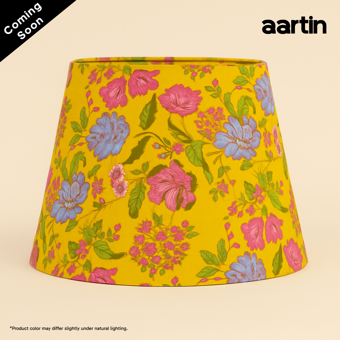 AARTIN 35 CM CITRUS BOUQUET STRAIGHT EMPIRE ROLLED LAMPSHADE IN COTTON