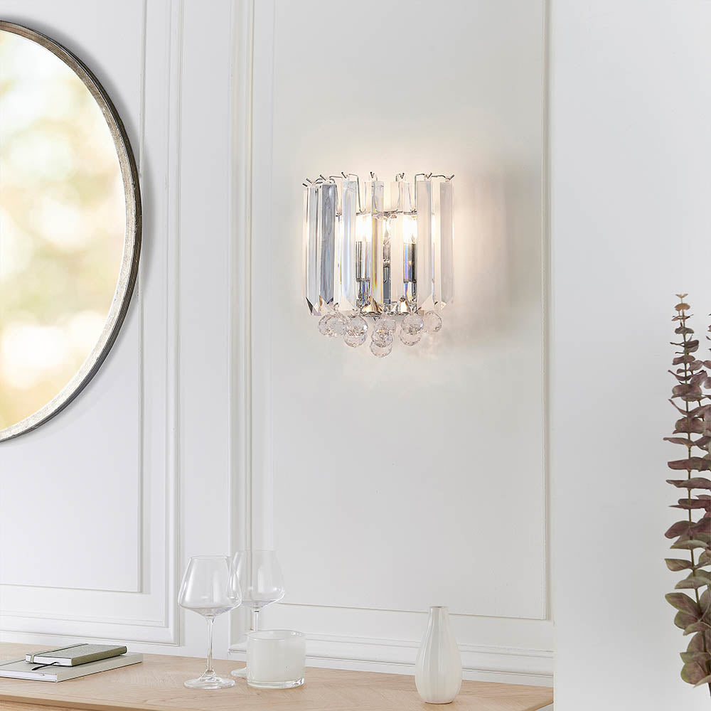 Fargo 2-Light Flush Ceiling Light Chrome - Comet Lighting