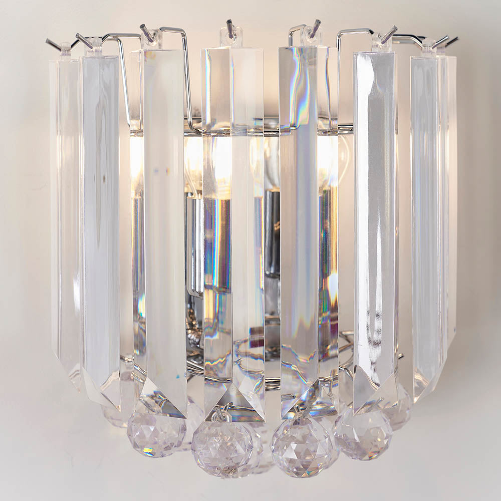 Fargo 2-Light Flush Ceiling Light Chrome - Comet Lighting