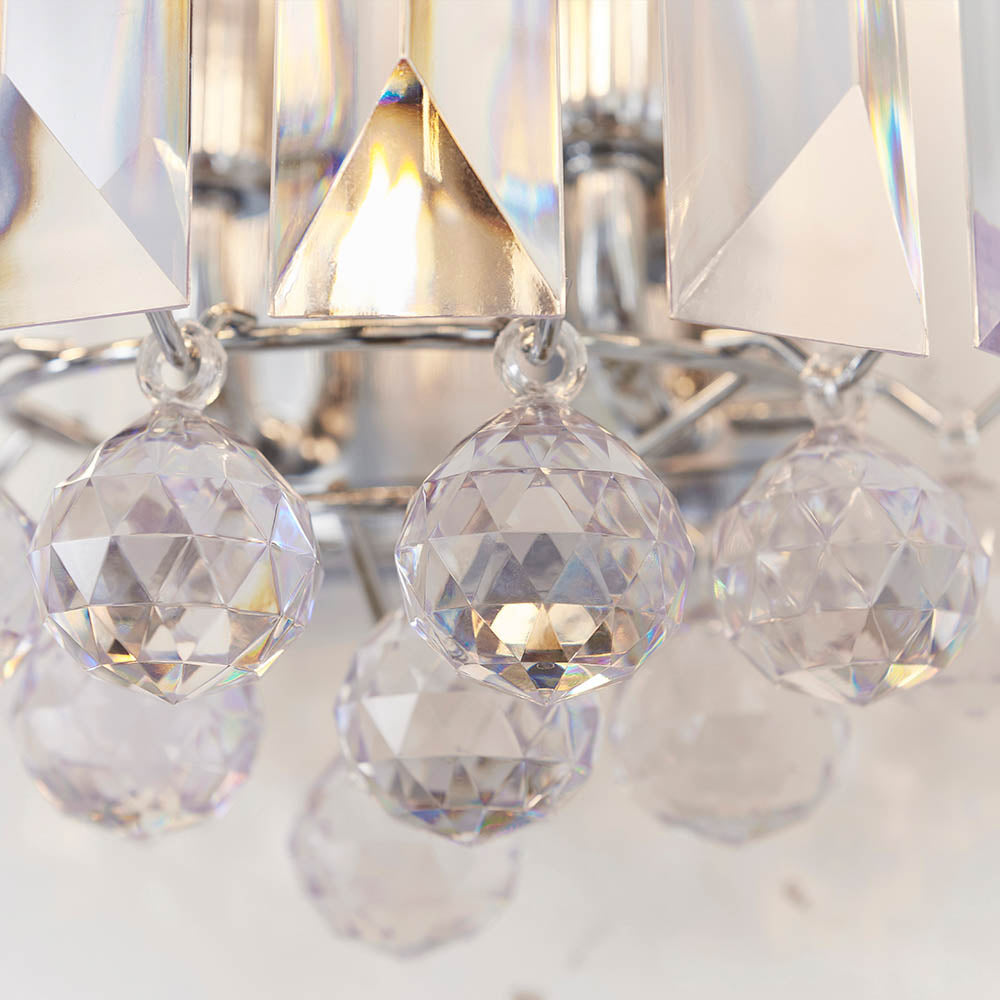 Fargo 2-Light Flush Ceiling Light Chrome - Comet Lighting