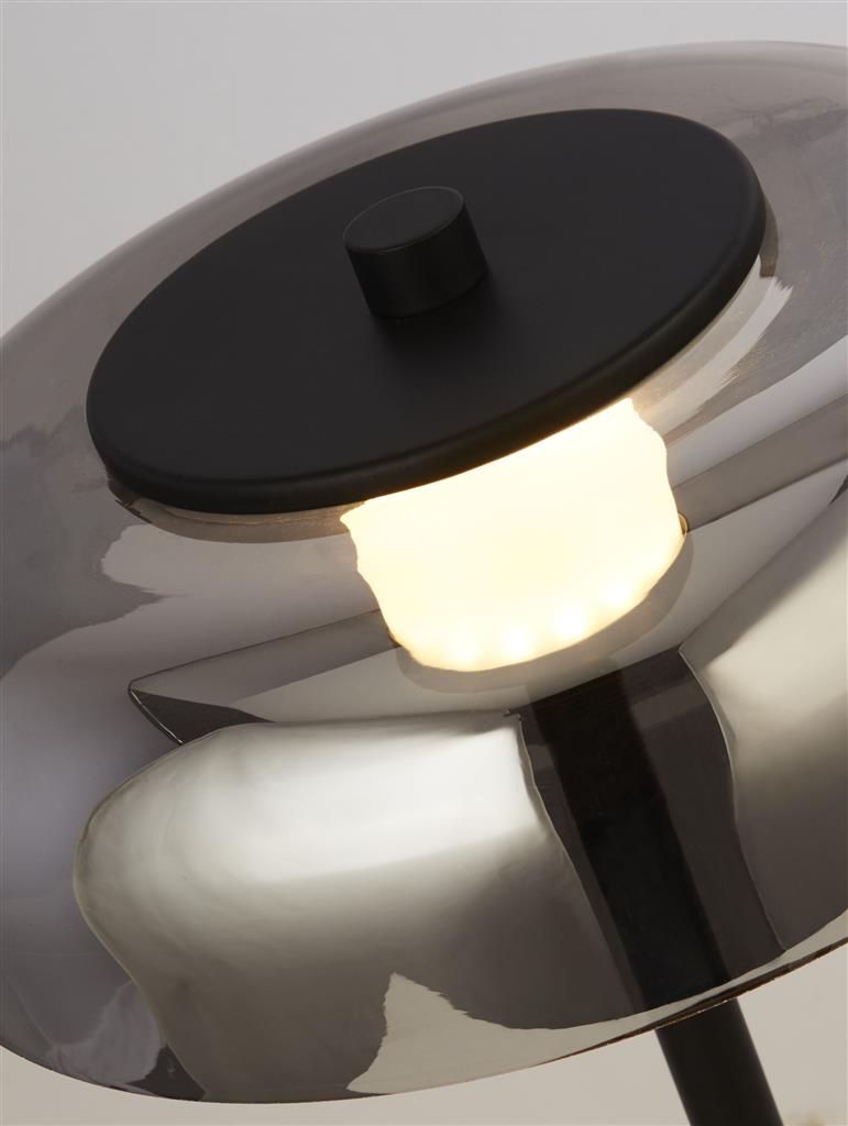 Branscombe 1lt LED Table Lamp Matt Black - Comet Lighting