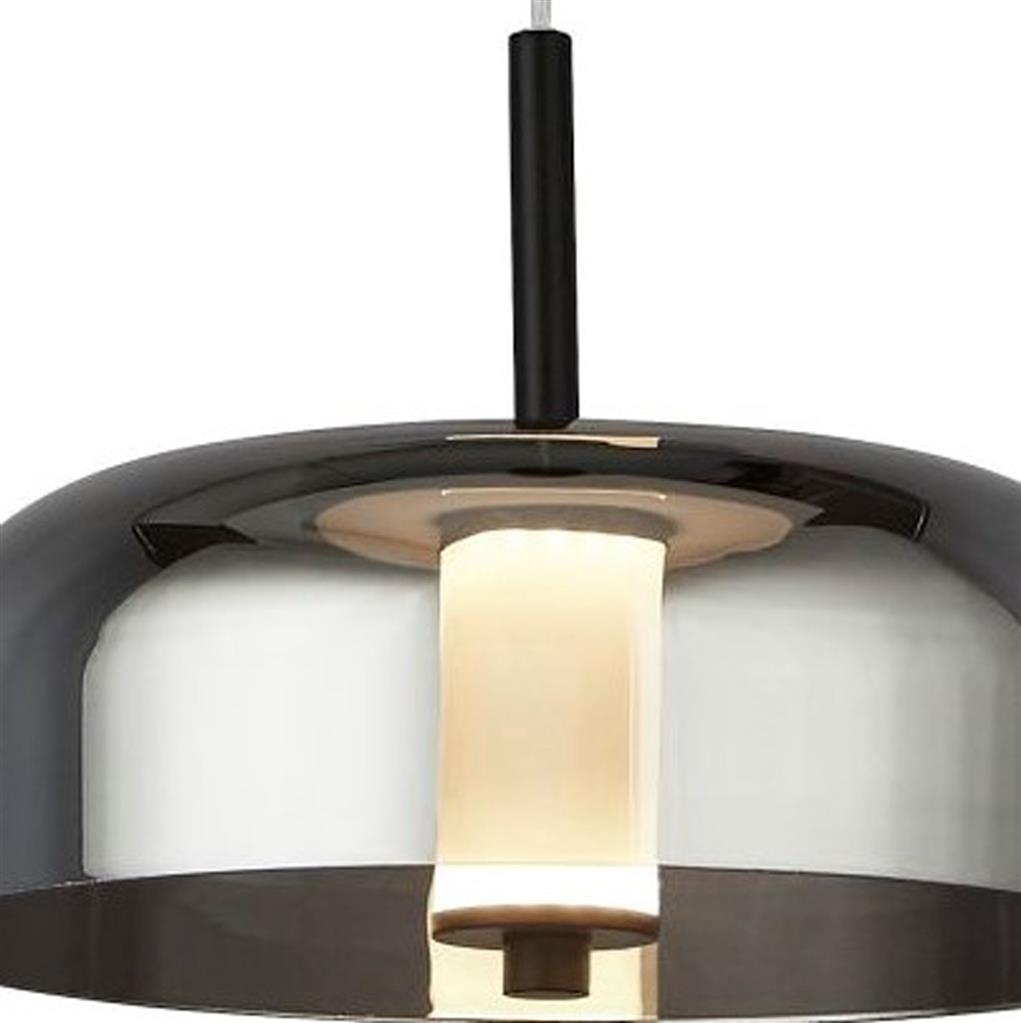 Branscombe 1Lt LED Pendant Ceiling Light Matt Black - Comet Lighting