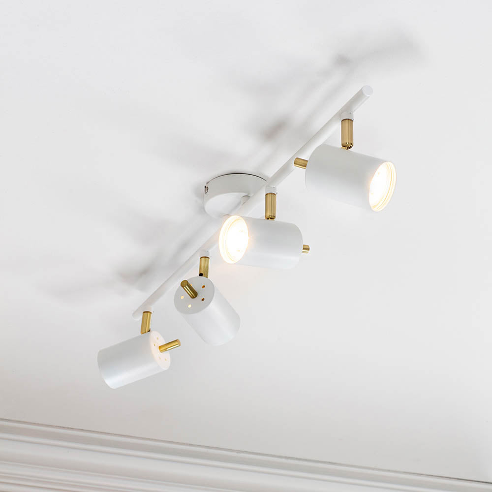 Gull 4-Light Bar Matt White - Comet Lighting