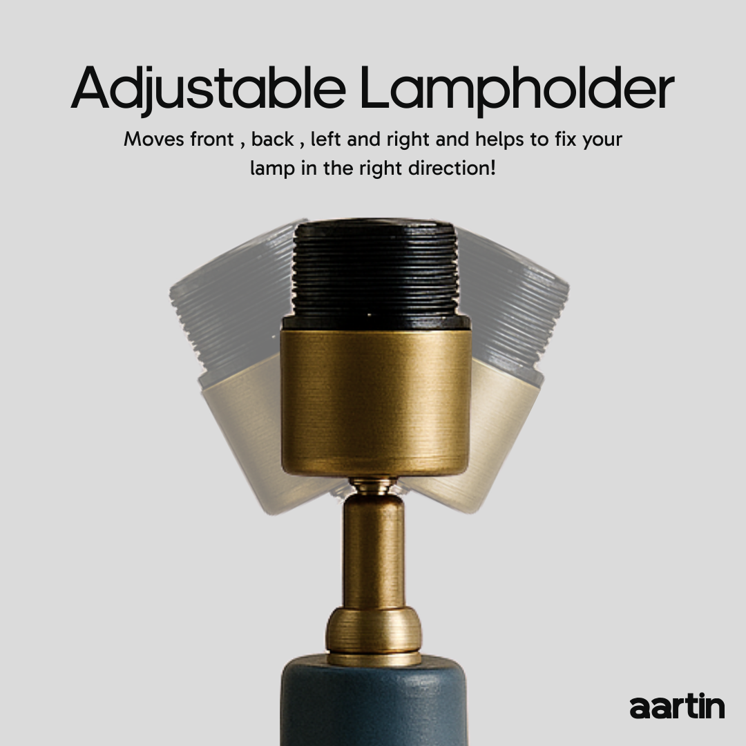 AARTIN FRANKLIN TABLE LAMP IN BLUE UNGLAZED CERAMIC (BASE ONLY)