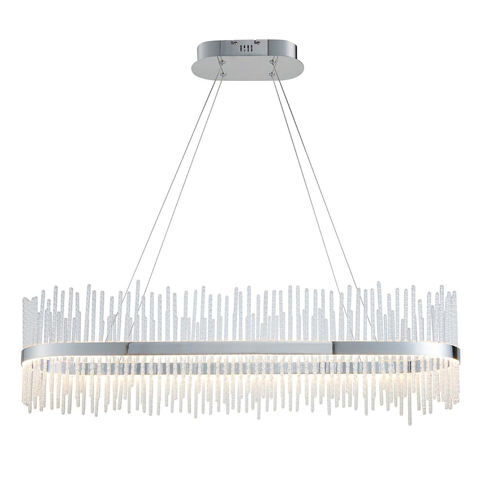 Ribble Linear Pendant Ceiling Light Chrome