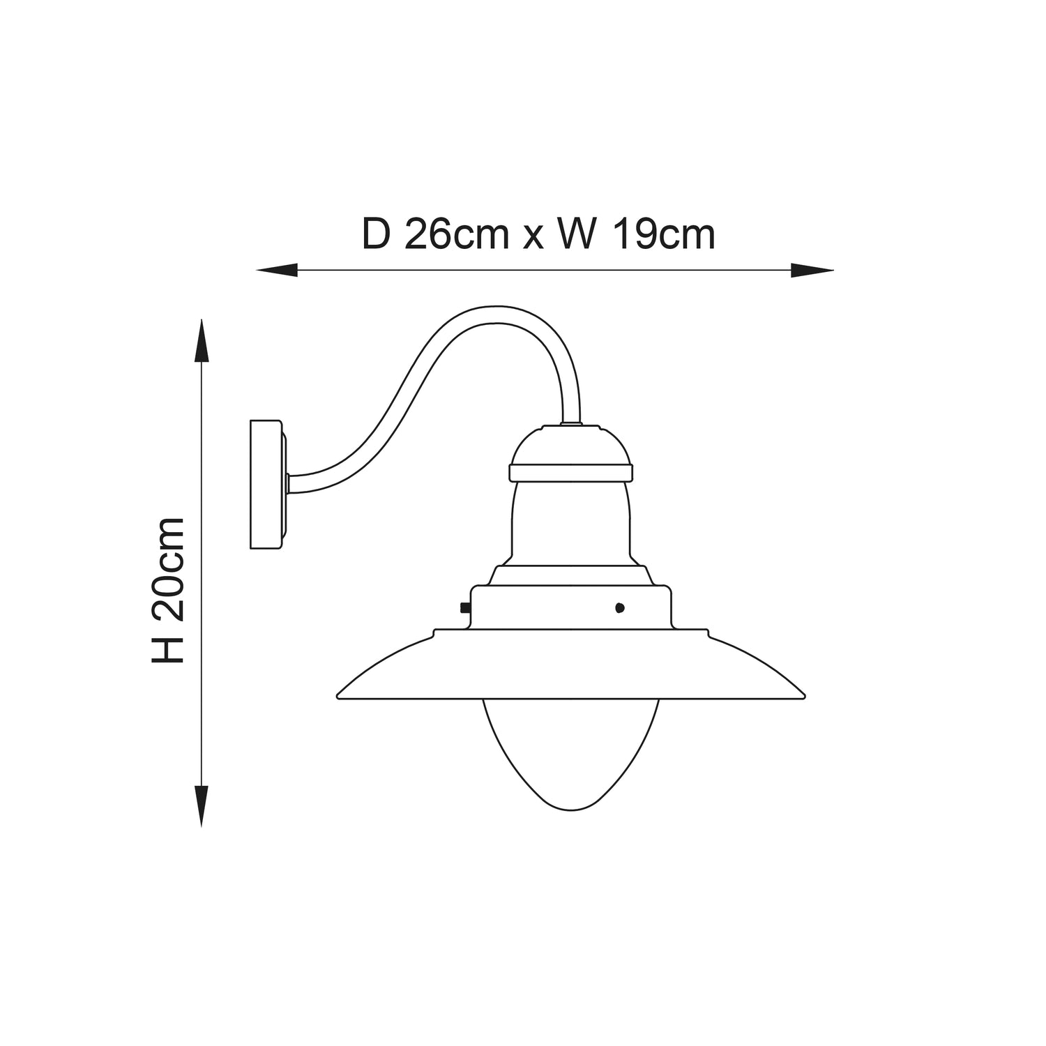 Mendip 1lt Wall - Comet Lighting
