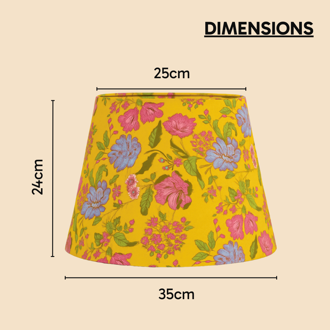 AARTIN 35 CM CITRUS BOUQUET STRAIGHT EMPIRE ROLLED LAMPSHADE IN COTTON