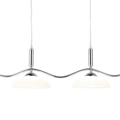 Searchlight Chrome 4 Light Bar Pendant Glass Shades - Comet Lighting