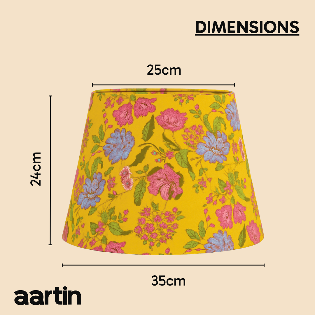 AARTIN 35 CM CITRUS BOUQUET STRAIGHT EMPIRE ROLLED LAMPSHADE IN COTTON