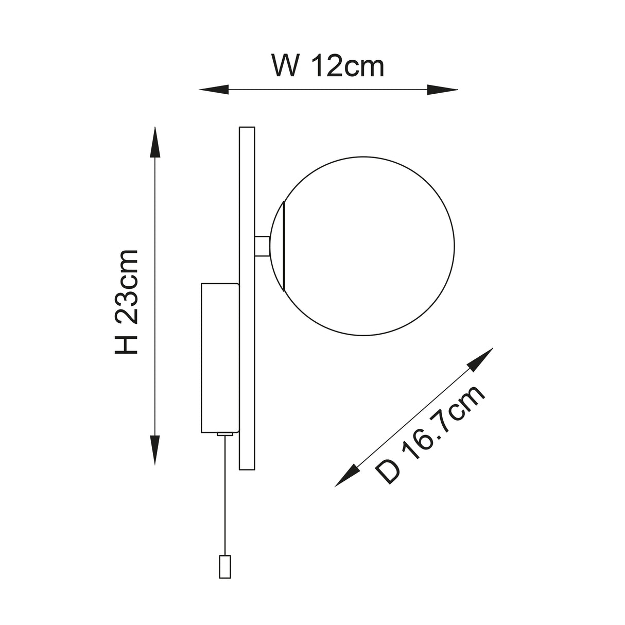 Skeena Wall Light Matt Black - Comet Lighting