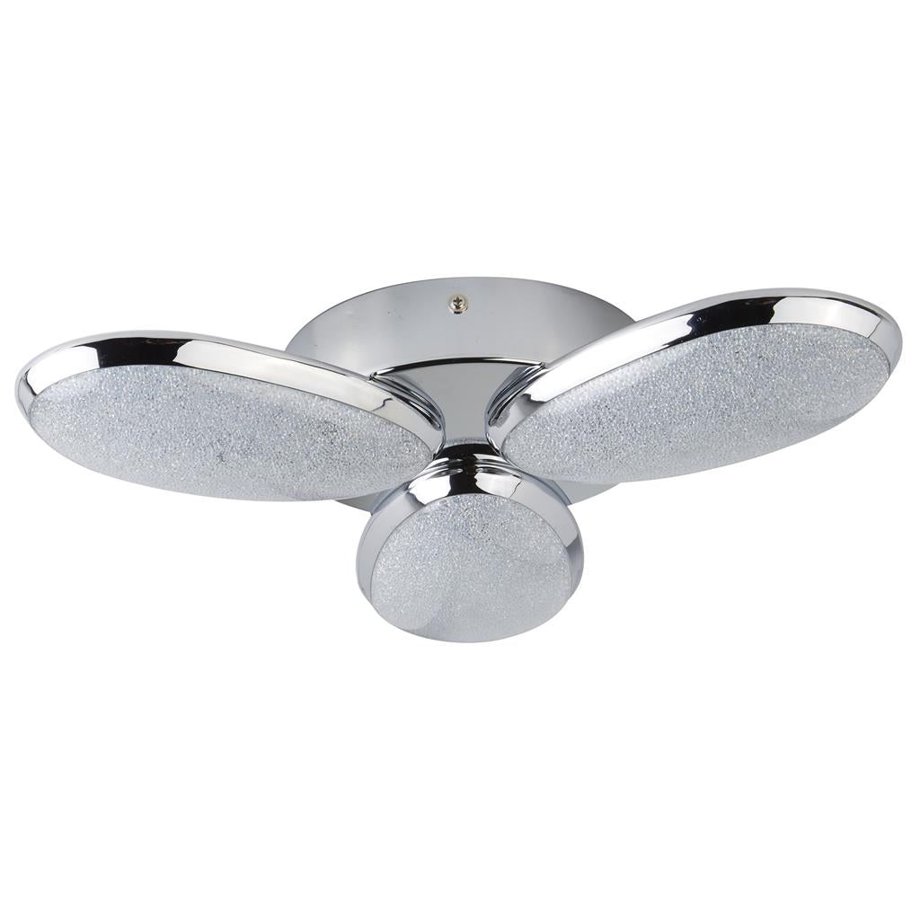 Frenchbeer 3lt LED Flush Ceiling Light - Chrome - Comet Lighting