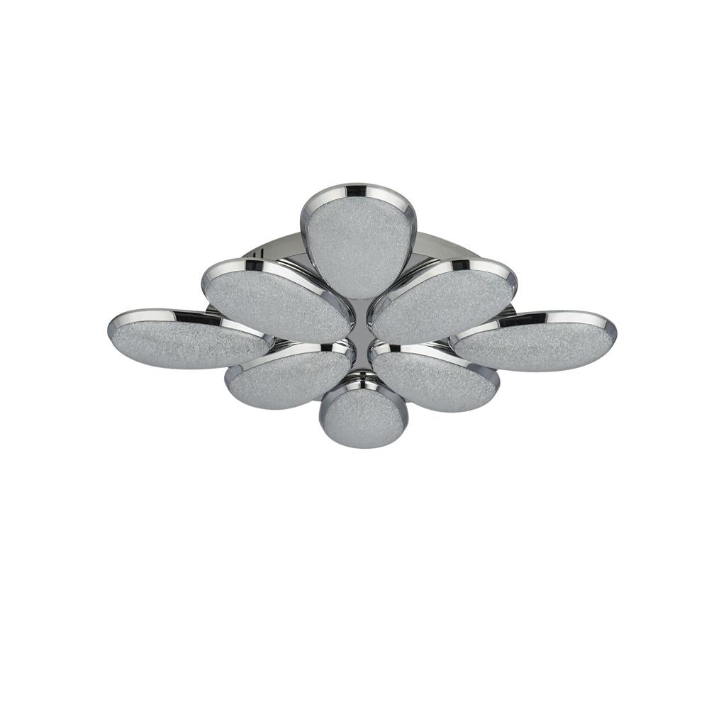 Frenchbeer 8Lt LED Flush Ceiling Light Chrome - Comet Lighting