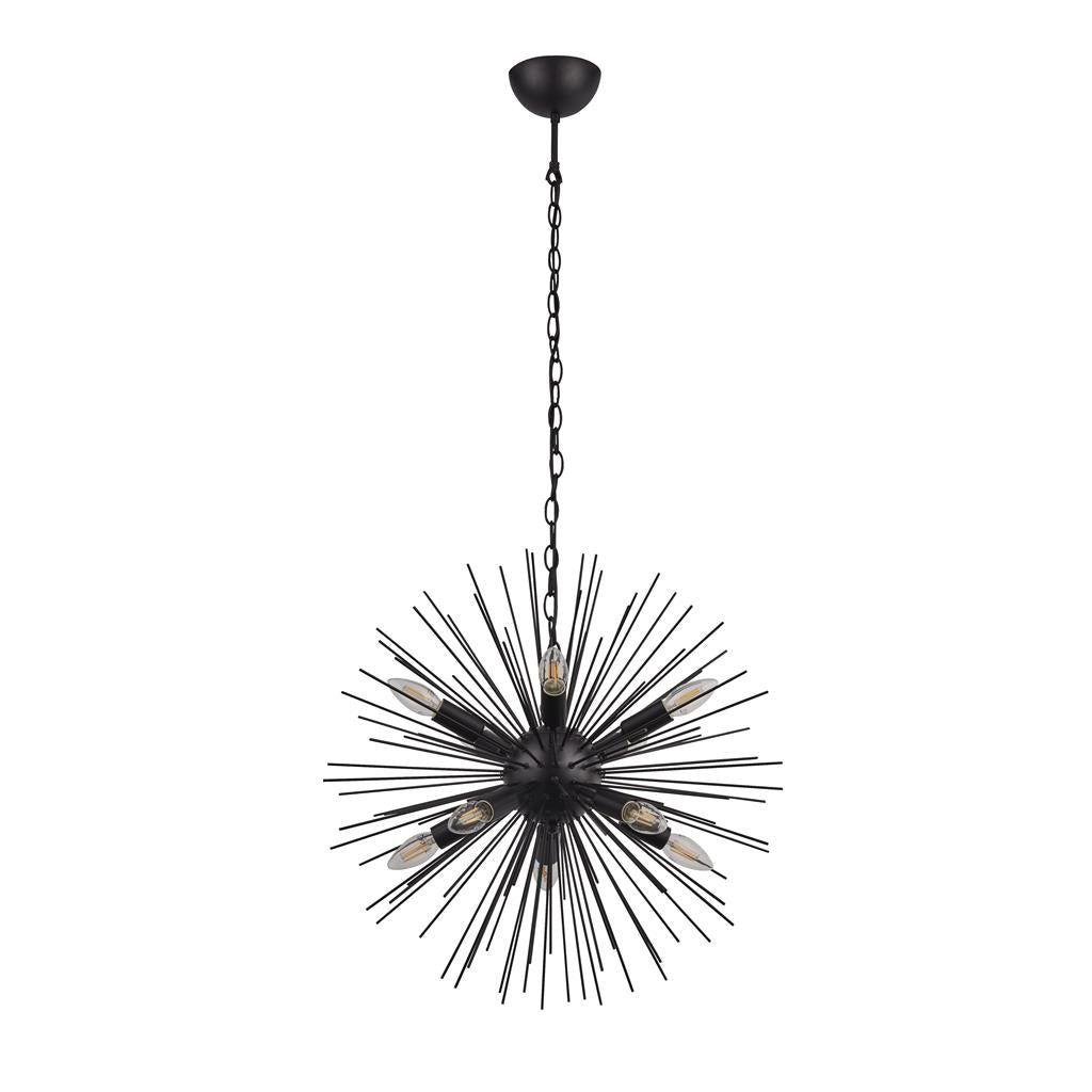 Northlew 10Lt Pendant Ceiling Light Black - Comet Lighting