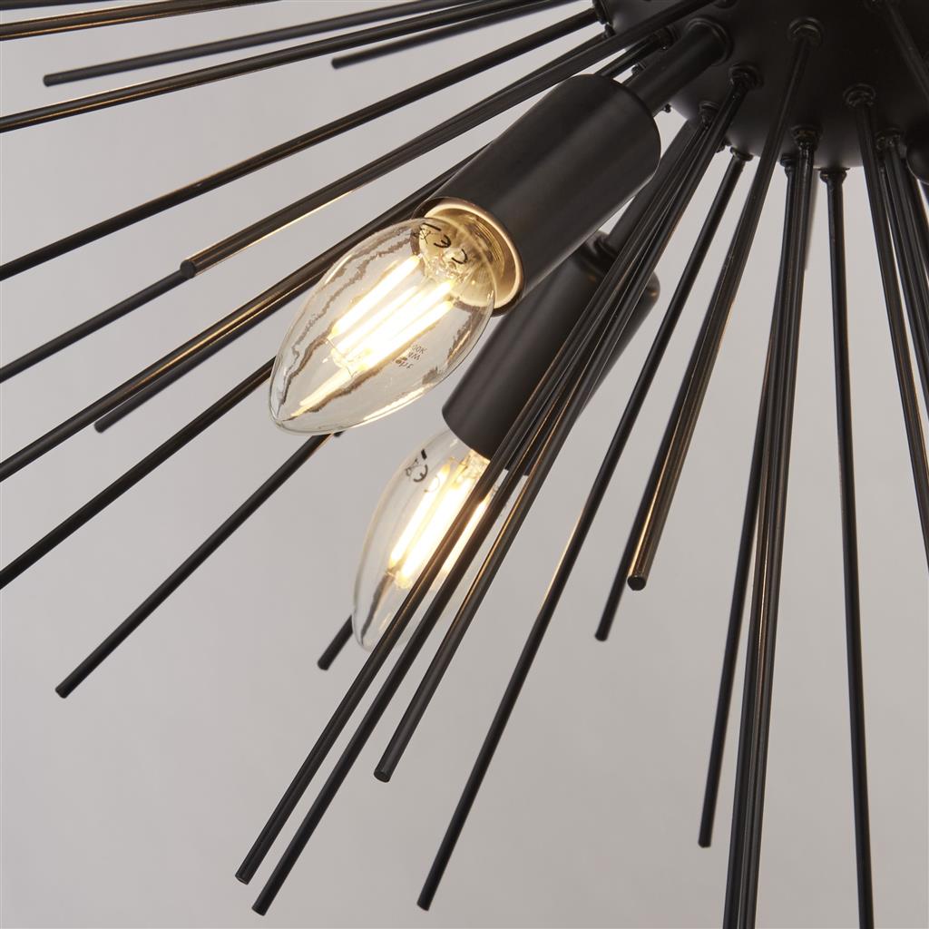 Northlew 10Lt Pendant Ceiling Light Black - Comet Lighting