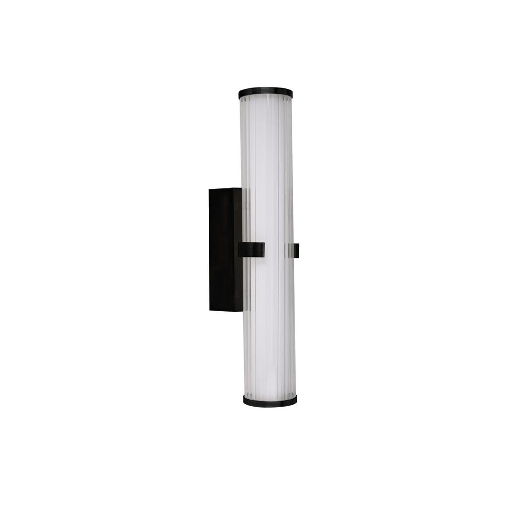 Ilsington LED Wall Light Black 430mm IP44 - Comet Lighting