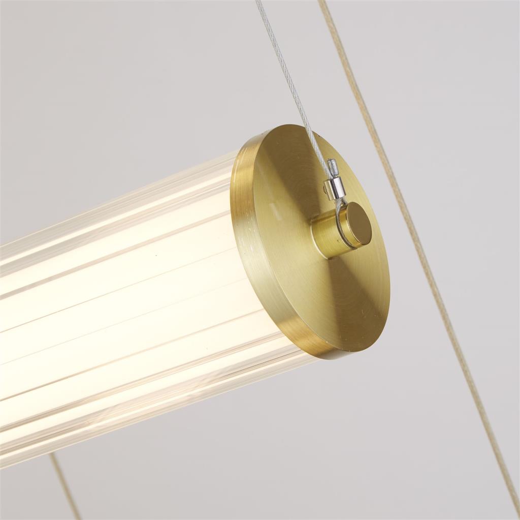 Ilsington 5Lt LED Multi-drop Ceiling Light Gold - Comet Lighting