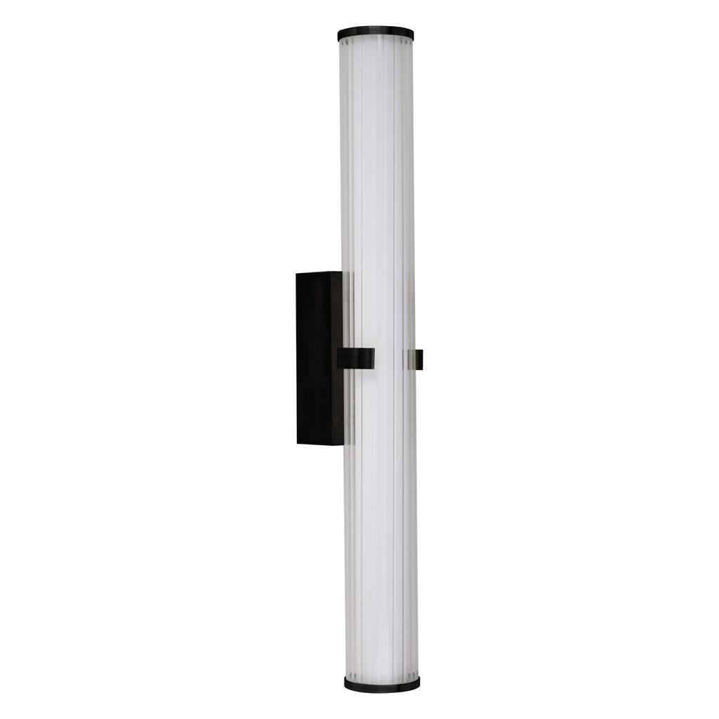 Ilsington LED Wall Light Black 630mm IP44 - Comet Lighting