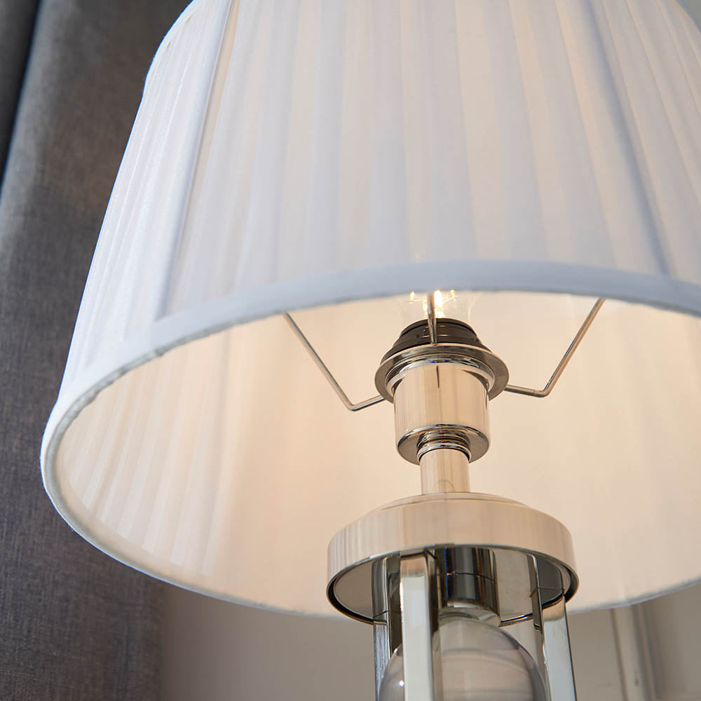 Newton Table Lamp With White Shade - Comet Lighting