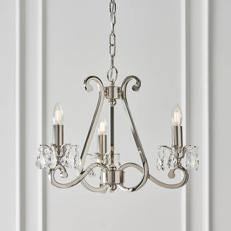 Oksana Nickel 3-Light Pendant Ceiling Light - Comet Lighting