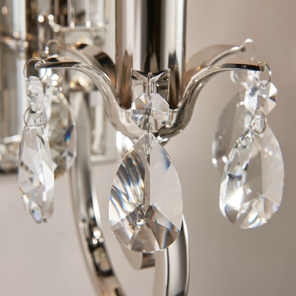 Oksana Nickel Single Wall Light - Comet Lighting