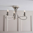 Penn Nickel 3-Light Semi Flush Ceiling Light - Comet Lighting