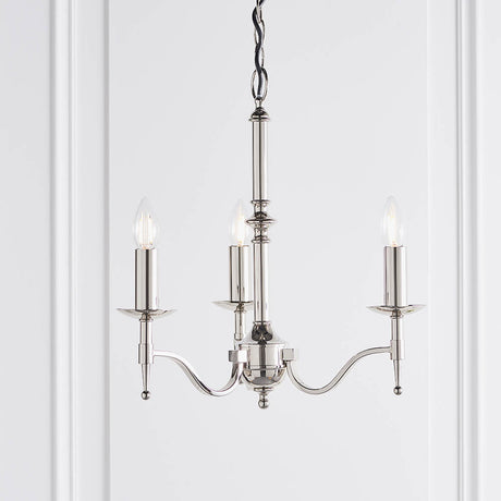Stanford Nickel 3-Light Pendant Ceiling Light - Comet Lighting