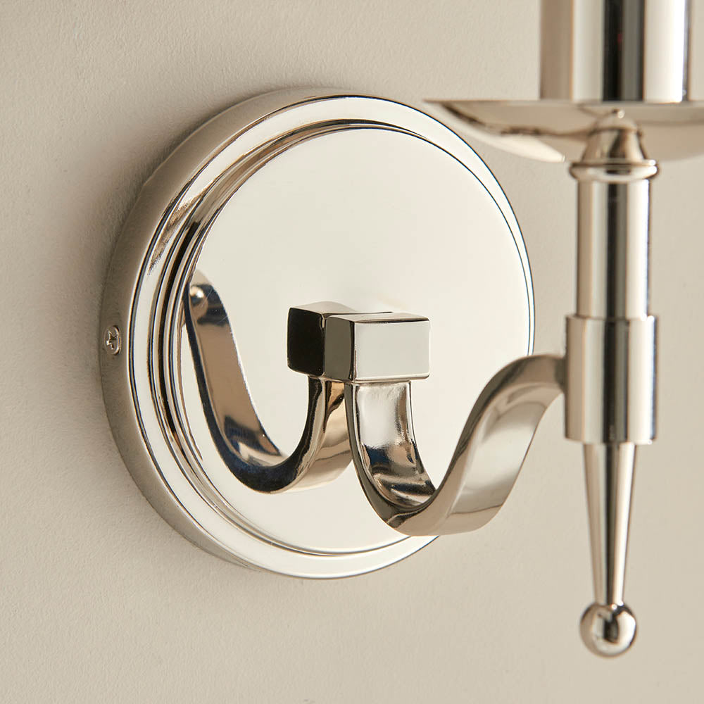 Stanford Nickel Single Wall Light - Comet Lighting