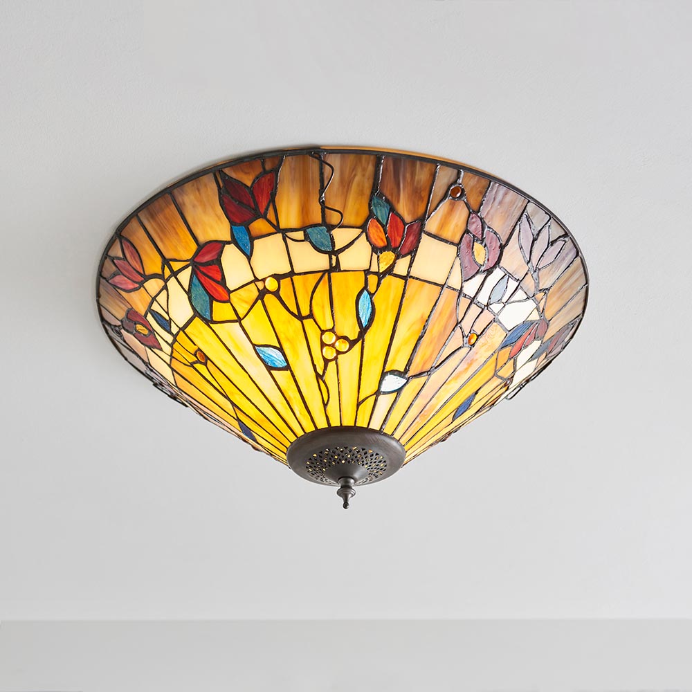 Bernwood Medium 2-Light Flush Ceiling Light - Comet Lighting